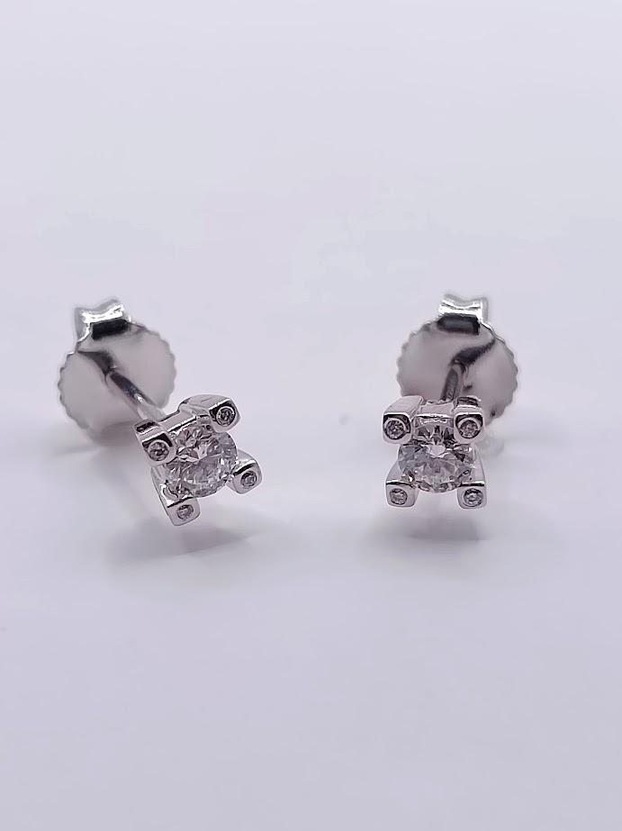 ER10186 Aro Oro Blanco 10 Brillantes