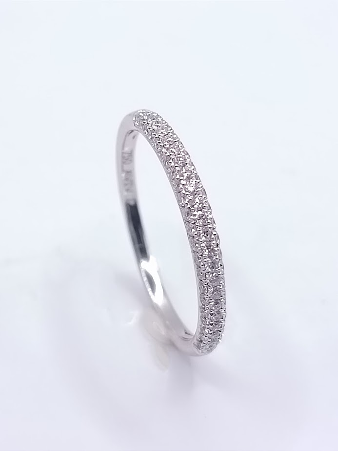 R9417 Anillo Oro Blanco 70 Brillantes Bombe