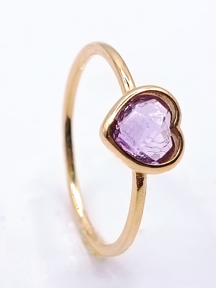 KR(1-X3)AR0443-AM Anillo Oro Amarillo Circon Amatista