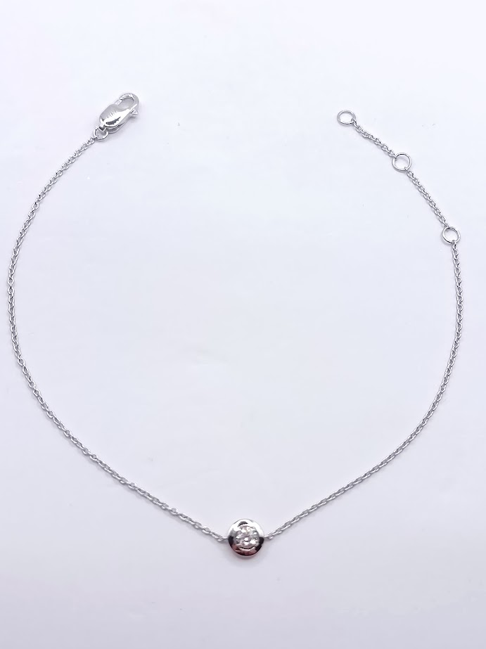 BC10577 Pulsera Oro Blanco Brillantes