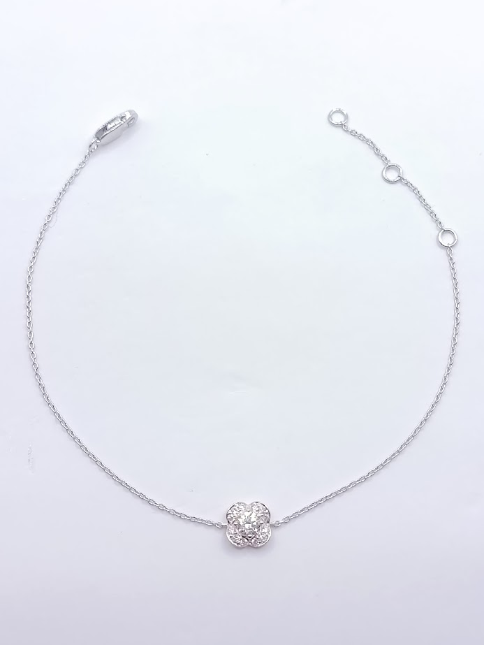 BC10918 Pulsera Oro Blanco Brillantes