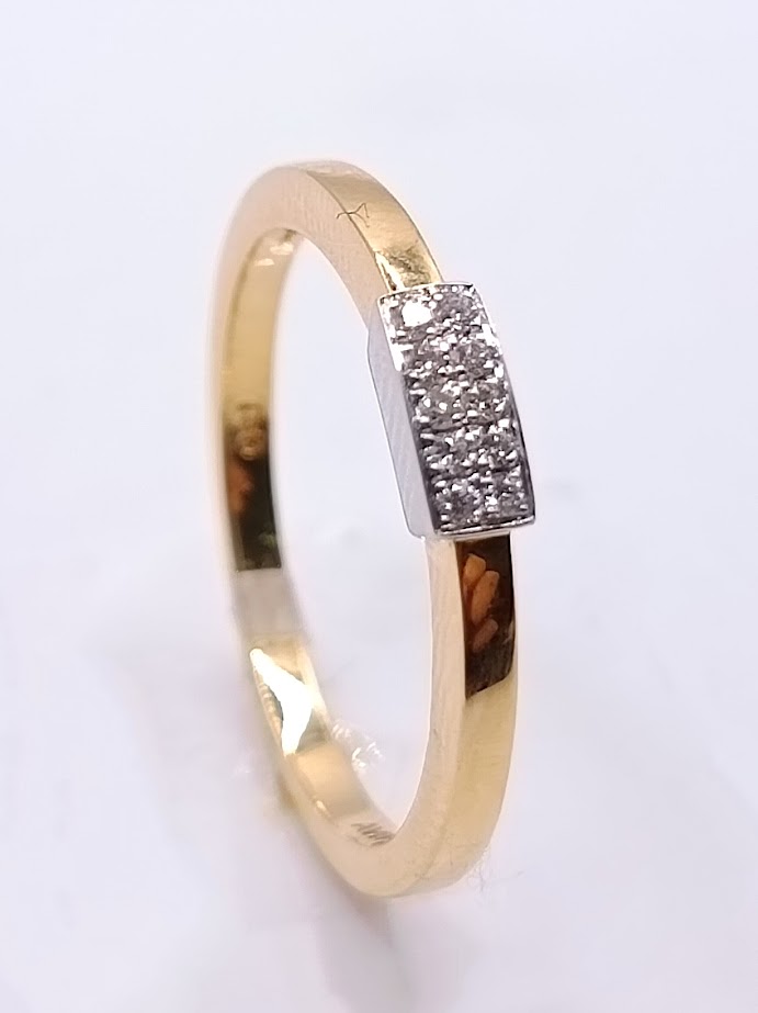 R8773B Anillo Oro Amarillo Circon