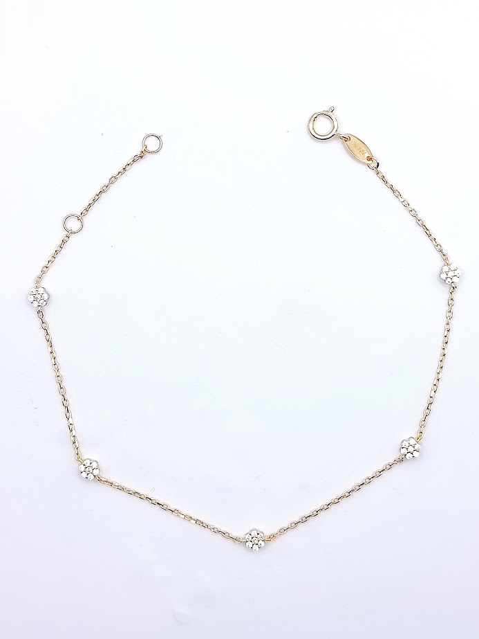 XFFOR6B3047-IV-HCZ Pulsera Oro Amarillo Zircon