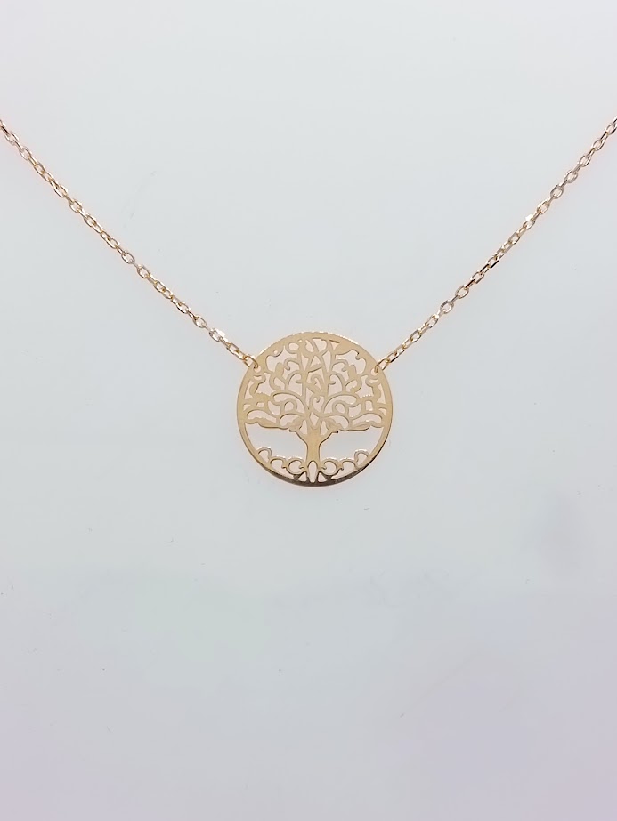 X3FOR7N5702-III Collar Oro Amarillo Arbol