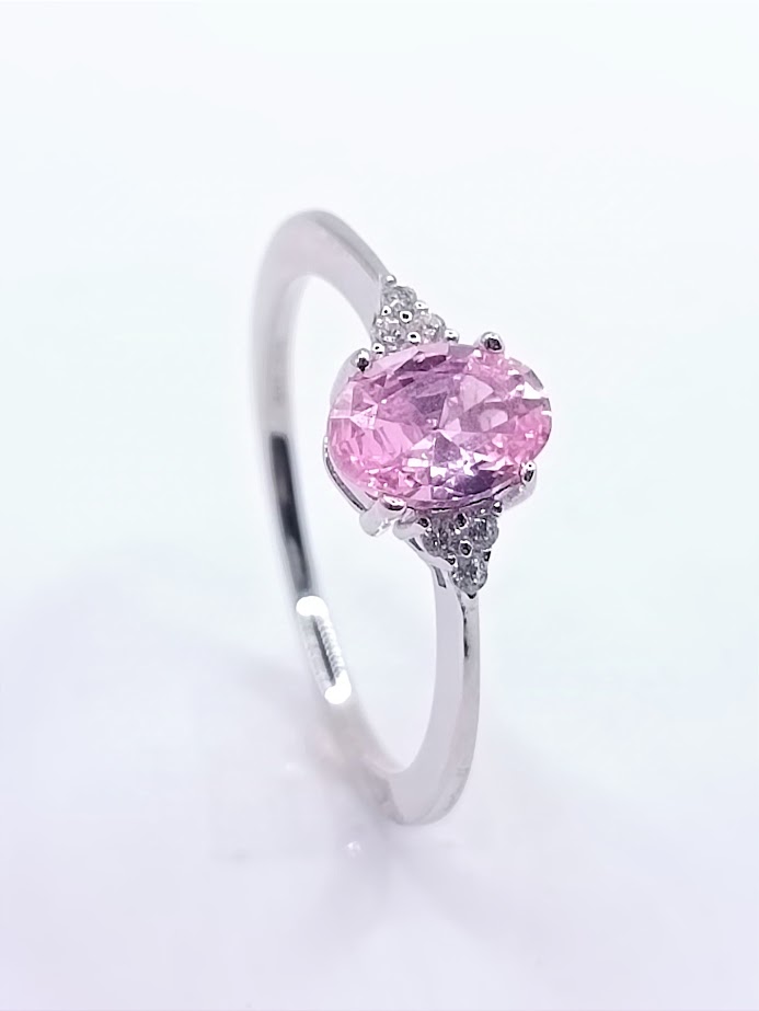 R-24699 RO Anillo Plata Rodio Rosado