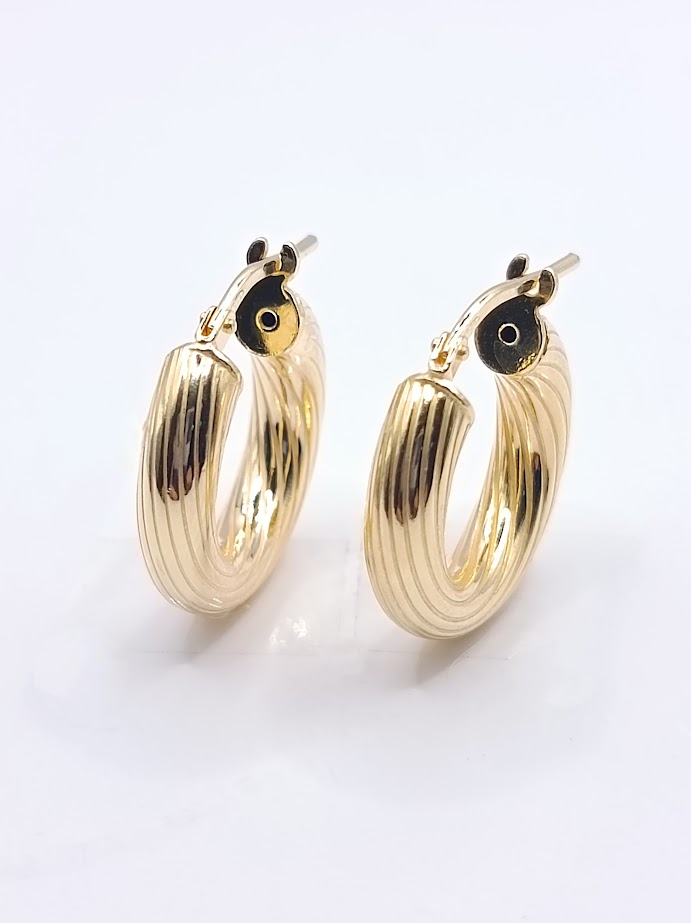 AL2376 Aro Plata Argolla Enchapada 10mm diámetro interno