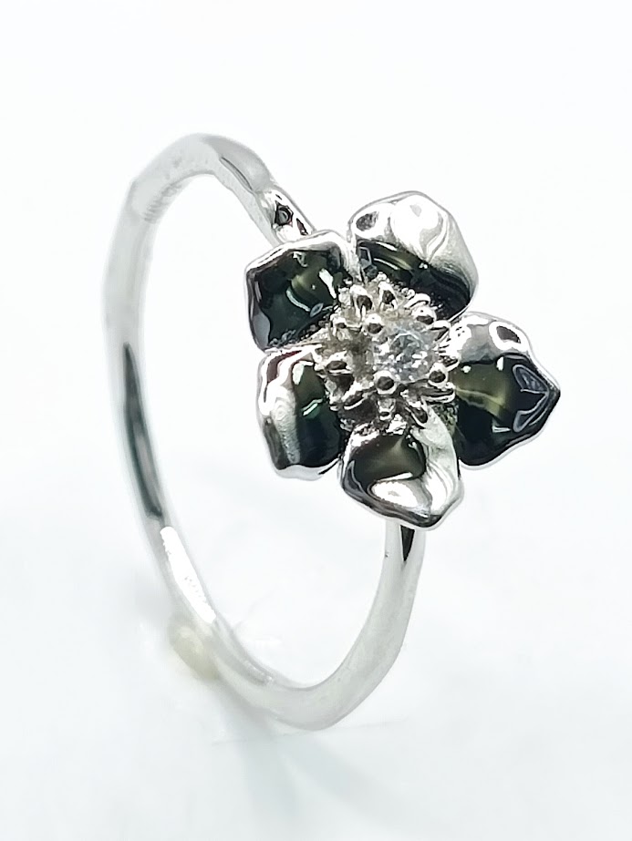 22985FRSWSH1 Anillo Plata Flor