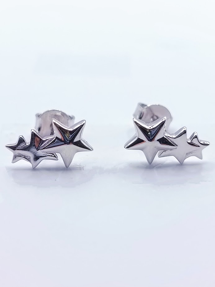 22858FESWSH1 Aro Plata Estrellas