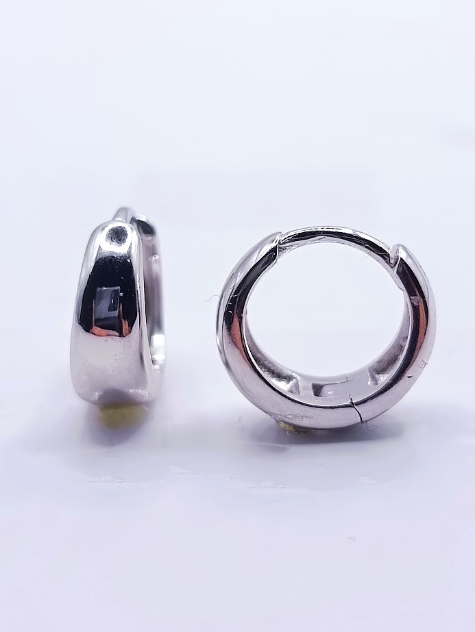 13633FESWSH1 Aro Plata Rodio Argolla chica