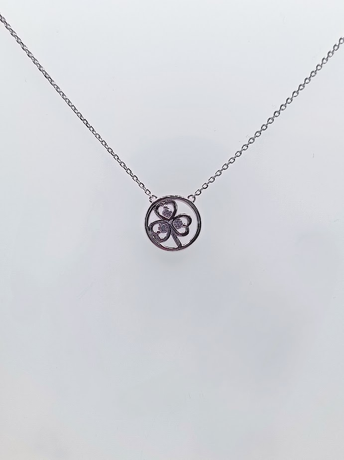8932FNSWSH1 Collar Plata Rodio