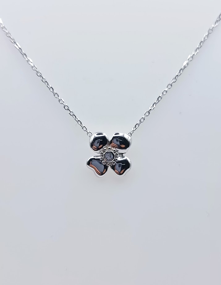 22801FNSWSH2 Collar Plata Flor
