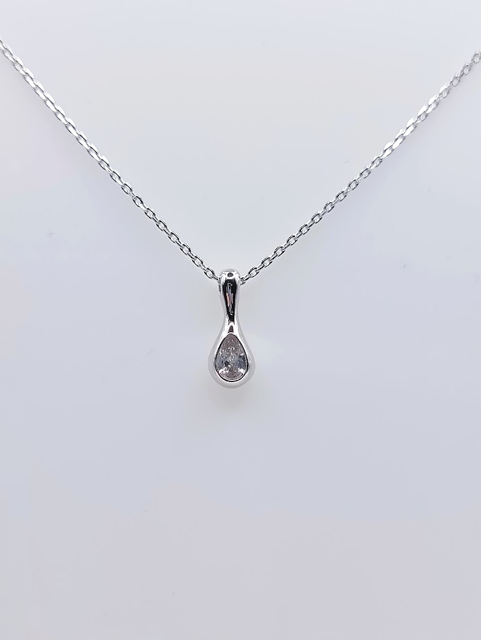 23204FNSWSH1 Collar Plata Gota Chunky
