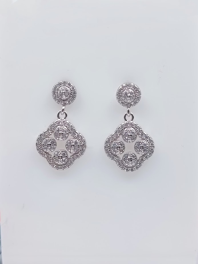 SE33746AB1T Aro Plata Colgante Pave