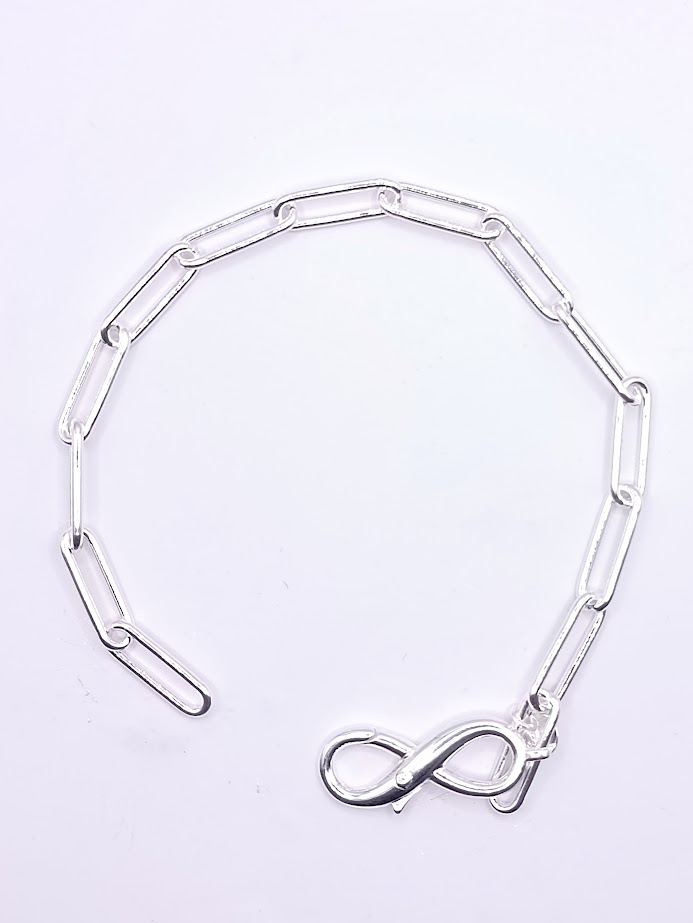 B075 Pulsera Plata Rodio Fan-Infinito 19cm
