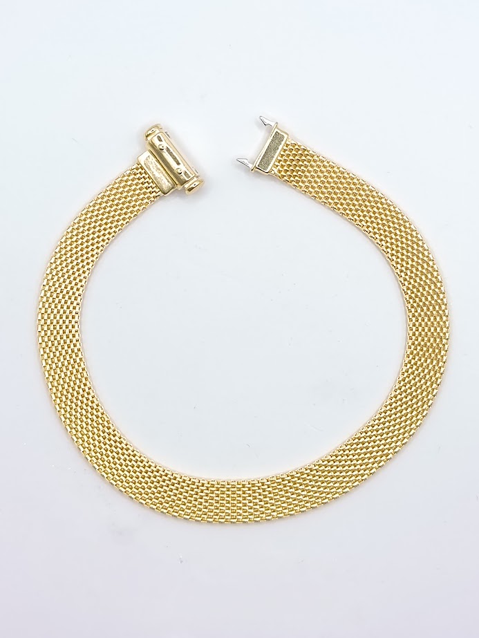 CA2  Pulsera Plata Enchapada Broche Reloj 19cm