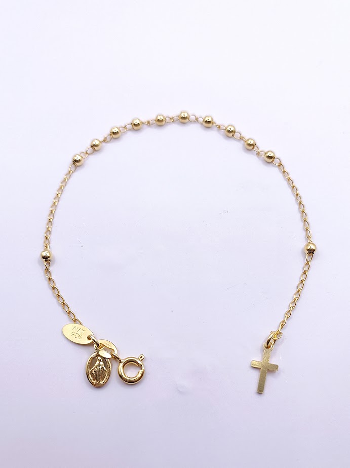 ROBRL03L Denario Plata Bola 3mm Enchapada 24K