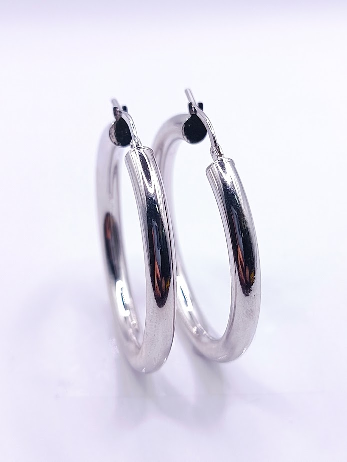 XOR01988 Aro Plata Argolla Rodio