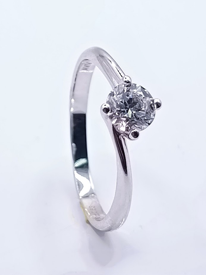 AA 0688.50 LG W Anillo Oro Blanco Diamante Laboratorio
