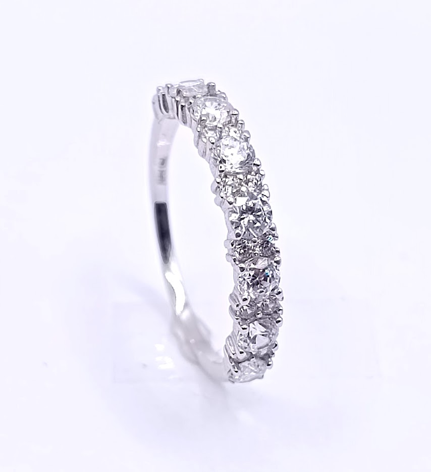 I4CR5555-W-FCZ Anillo Oro Blanco Cintillo Circon