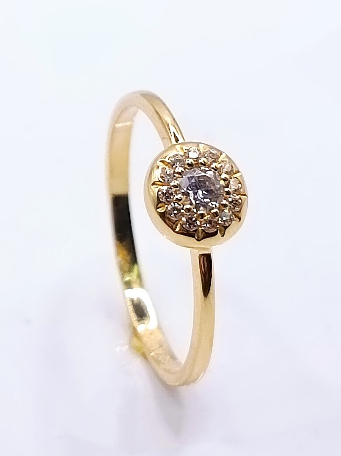 A 3544 Anillo Oro Amarillo Circon