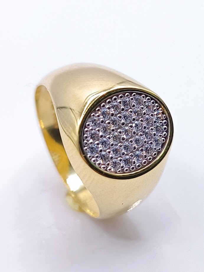 A 3651 Anillo Oro Amarillo Circon