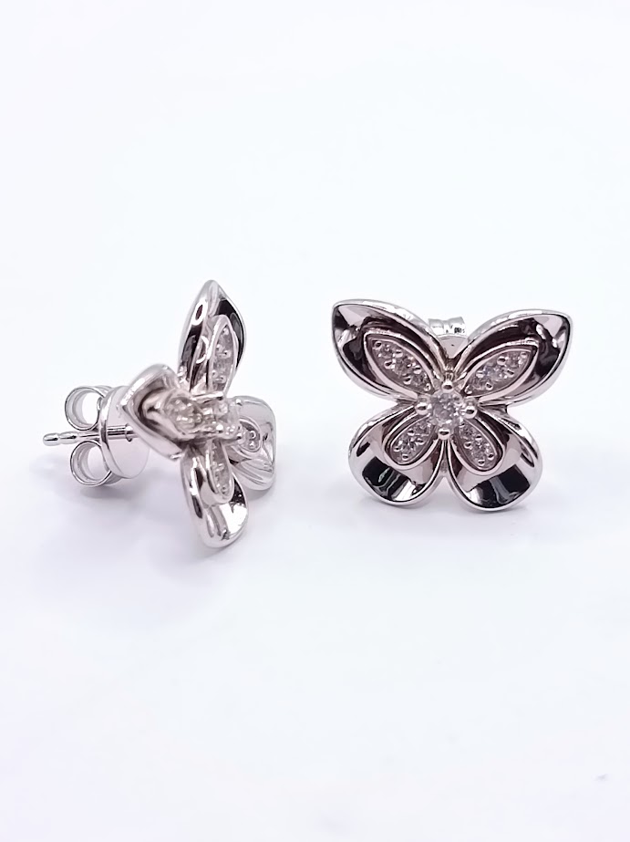 SE39196AB1 Aro Plata Mariposa