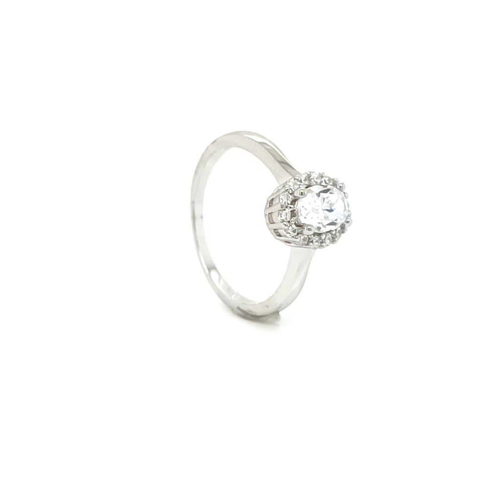 SL31042C1 Anillo Plata Blanco