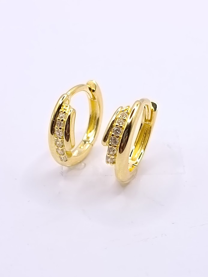 23303XESYSH1 Aro Plata Argolla Enchapada 18k