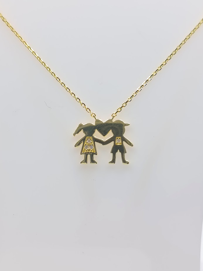 10607FNSYSH1 Collar de Plata Enchapada Niña Niño