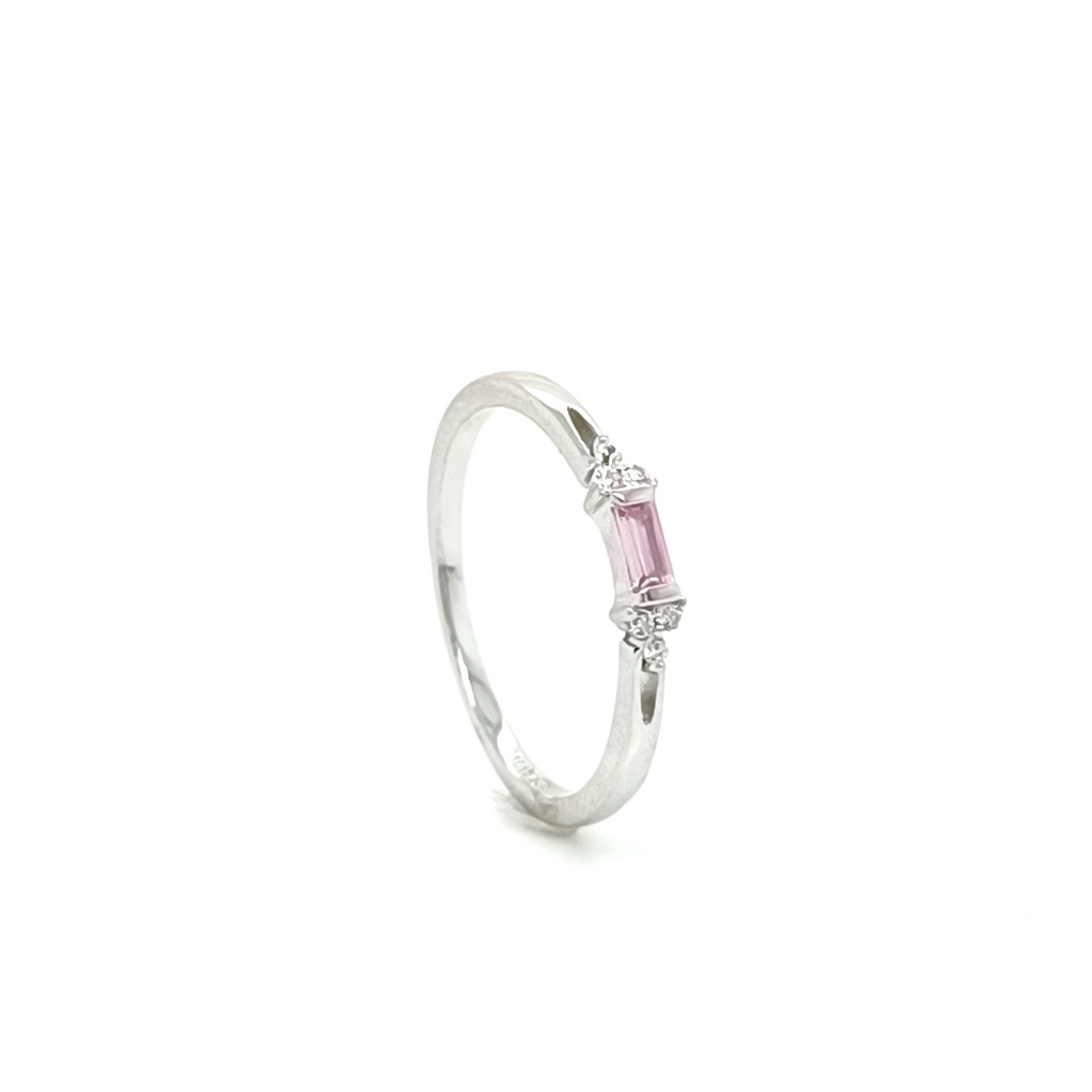 12192FRSWSH6 ROSA Anillo Plata Rodinada 