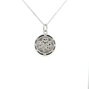 29069XNSWSH1 Collar Plata Medallon Flor