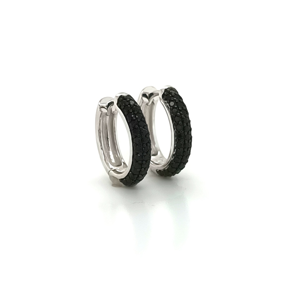 26548XESWSH2 Aro Plata Argolla Pave