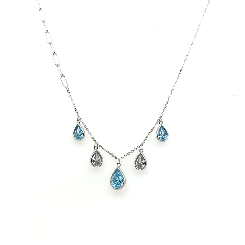 14304FNSWSH2 Collar Plata Gotas
