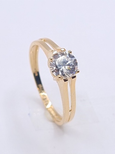 AZR1448 Anillo Oro Amarillo Solitario Circon