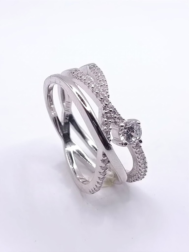 SL90301A1 Anillo Plata Rodio