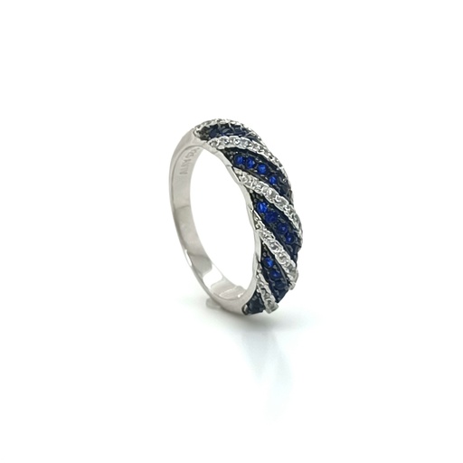 SL31247J1 Anillo Plata Zafiro Bombe 