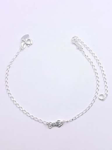 [2040612021008] CA1185 Tobillera Plata  