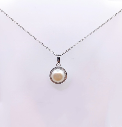 [2043720021809] YA-947S-P Collar Plata Perla
