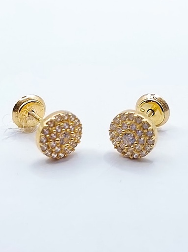 [1210211301] 1-306201PS Aro Oro Amarillo Zircon Circulo 7mm 