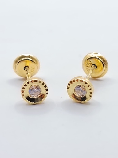 [1210212401] 1-452301PS2,5 Aro Oro Amarillo Zircon Bisel Circon 