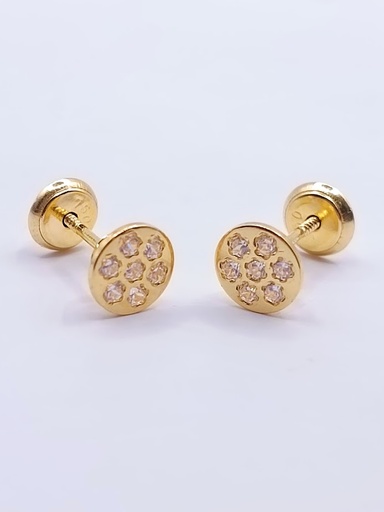 [1210213501] 1-628701PSF Aro Oro Amarillo Zircon Circulo 