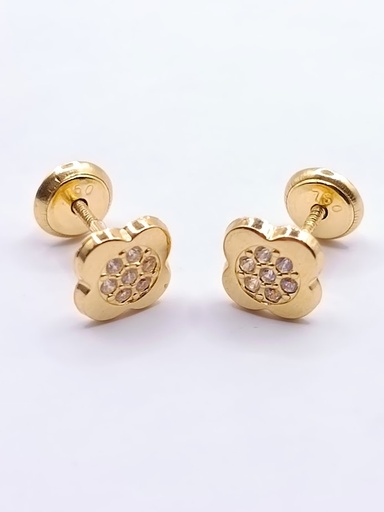 [1210215001] 1-A42201PSF6 Aro Oro Amarillo Zircon Trebol 