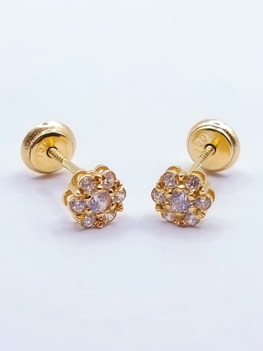 [1210215201] 1-A84001PS5 Aro Oro Amarillo Zircon Flor 