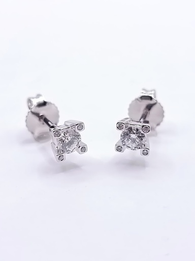 [3130135714] ER10187 Aro Oro Blanco 10 Brillantes