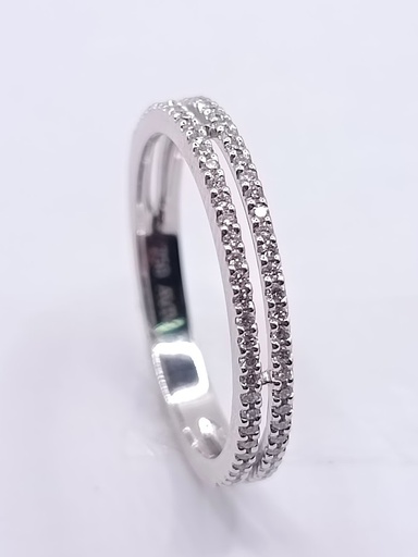 [3150137714] R10932 Anillo Oro Blanco 70 Brillantes