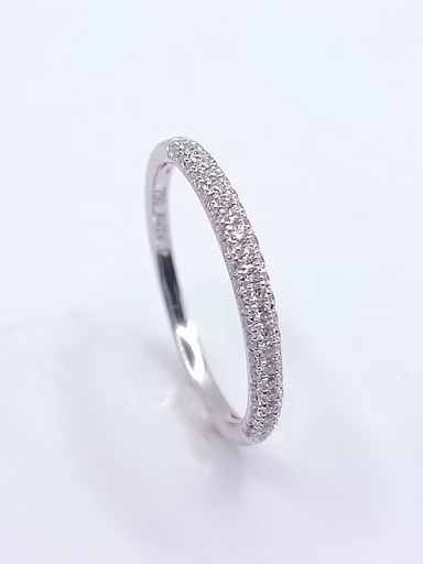 [3162138915] R9417 Anillo Oro Blanco 70 Brillantes Bombe