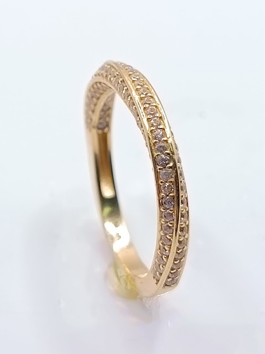 I17-I8ZR0307-HCZ Anillo de Oro Amarillo Circon