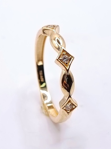XXCR6088-FCZ Anillo Oro Amarillo Circon