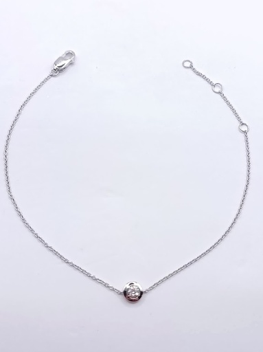 [3605133200] BC10577 Pulsera Oro Blanco Brillantes