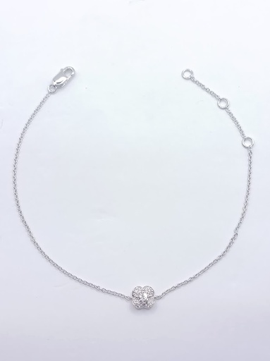 [3608133500] BC10917 Pulsera Oro Blanco Brillantes